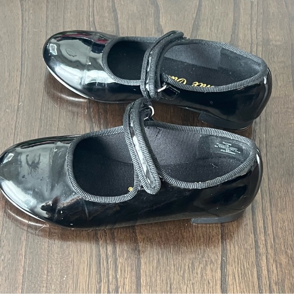 Dance Class Glossy Black Tap Dance Shoes - Size 12 - Picture 10 of 10